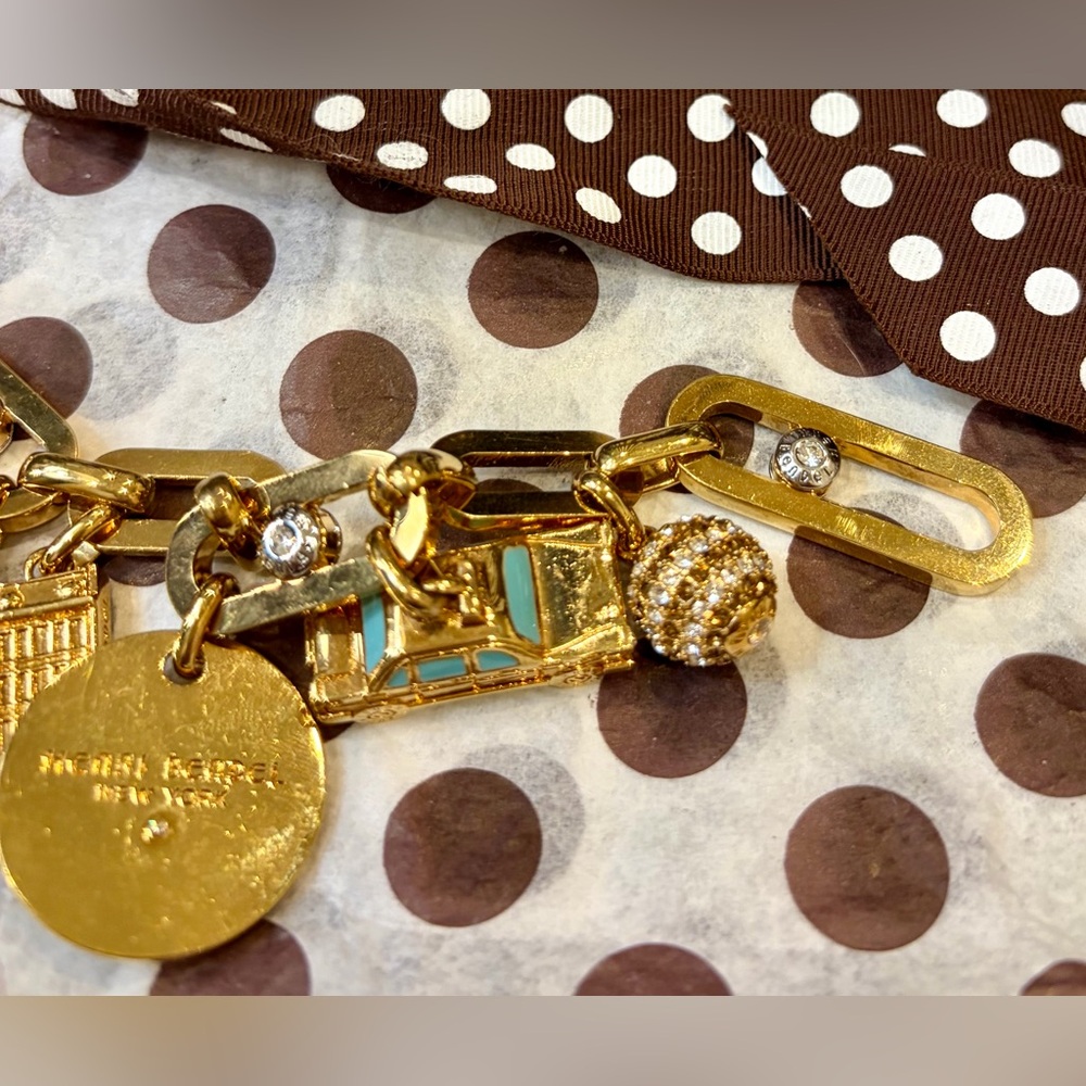 HENRI BENDEL Gold-Tone Brass Charm Bracelet. EXTREMELY RARE/HARD TO FIND - Picture 13 of 16